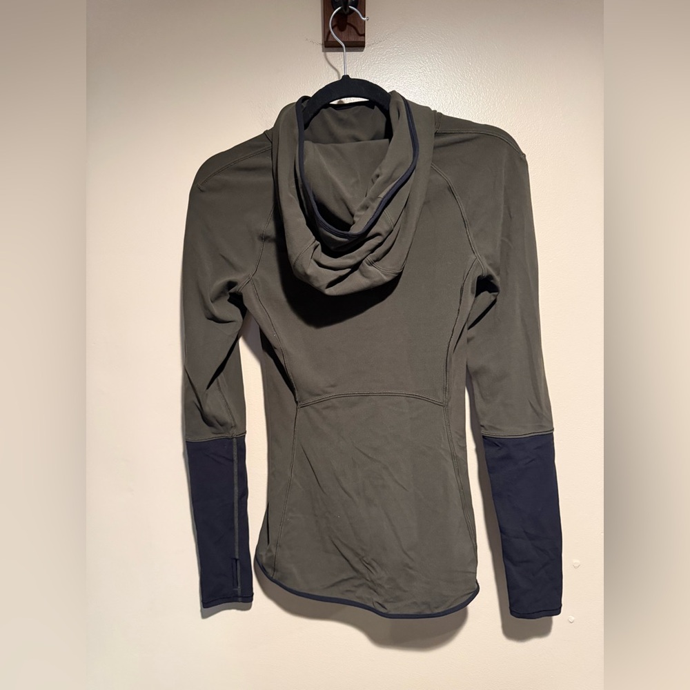 Lululemon Shape Up Pullover Green Black Hoodie nulu - Picture 7 of 9